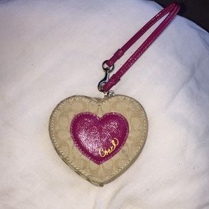 Coach coin purse with keychain